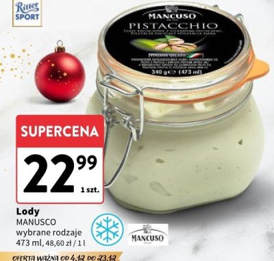 Lody MANUSCO wybrane rodzaje promocja w Intermarche