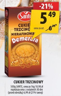 Cukier trzcinowy nierafinowany Demerara Sante promocja w Arhelan