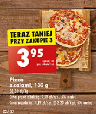 Pizza z salami promocja