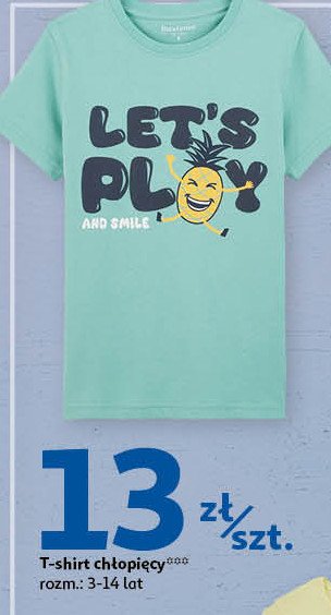 T-shirt chłopięcy 3-14 lat Auchan inextenso promocja