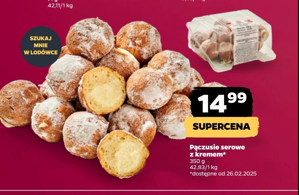 Pączusie serowe z kremem promocja w Netto