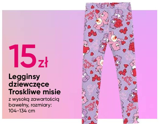 Legginsy dziewczęce troskliwe misie 104-134 cm promocja w Pepco