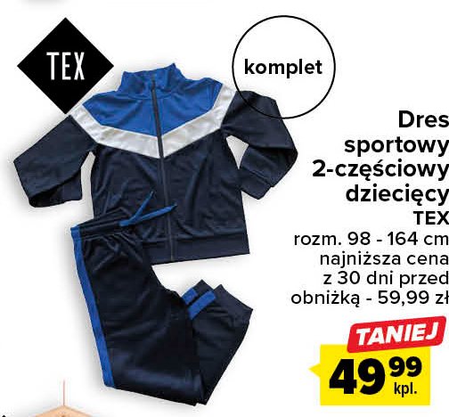Dres dzieci臋cy 98-164 cm Tex promocja