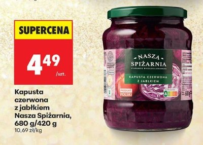 Kapusta czerwona z jabłkiem  promocja w Biedronka