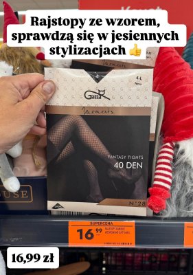 Rajstopy damskie wzorzyste Moments Fantasy 40 DEN promocja w Biedronka