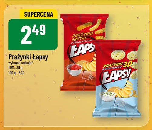 Prażynki frytki o smaku ketchupu Łapsy promocja w POLOmarket