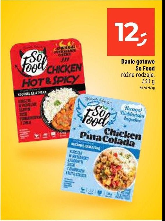 Kurczak z ryżem w sosie słodko-kwaśnym So food promocja