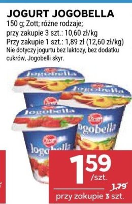Jogurt Jogobella Zott różne rodzaje promocja w Stokrotka