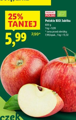 Jabłka Polskie BIO Jabłka promocja w Lidl