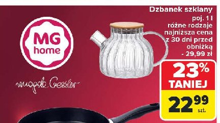 Dzbanek szklany 1 l Mg home promocja w Carrefour Market