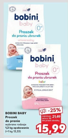 Proszek do prania uniwersalny Bobini baby promocja