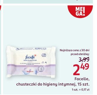 Chusteczki do higieny intymnej Facelle intim promocja