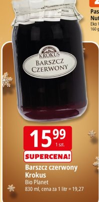 Barszcz czerwony Krokus Bio Planet promocja w Leclerc