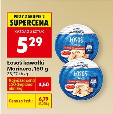 Łosoś kawałki Marinero, 150 g promocja w Biedronka