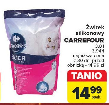 Żwirek silikonowy CARREFOUR COMPANINO promocja w Carrefour Market