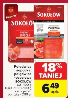 Polędwica sopocka SOKOŁÓW promocja w Carrefour Market