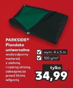 Plandeka dwustronna 4 x 5 m Parkside promocja