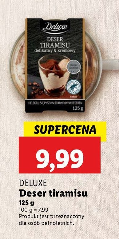 Deser tiramisu Deluxe promocja