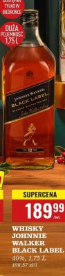 Whisky Johnnie Walker Black Label 1,75 l promocja w Biedronka