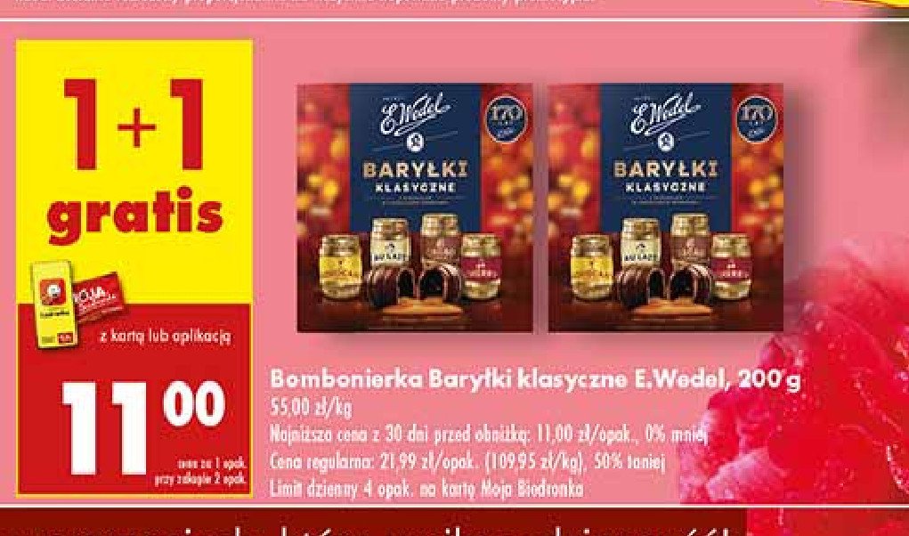 Baryłki o smaku czekoladowym z nadzieniem alkoholowym E. wedel baryłki promocja