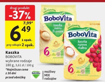 Kaszka BOBOVITA wybrane rodzaje promocja w Intermarche