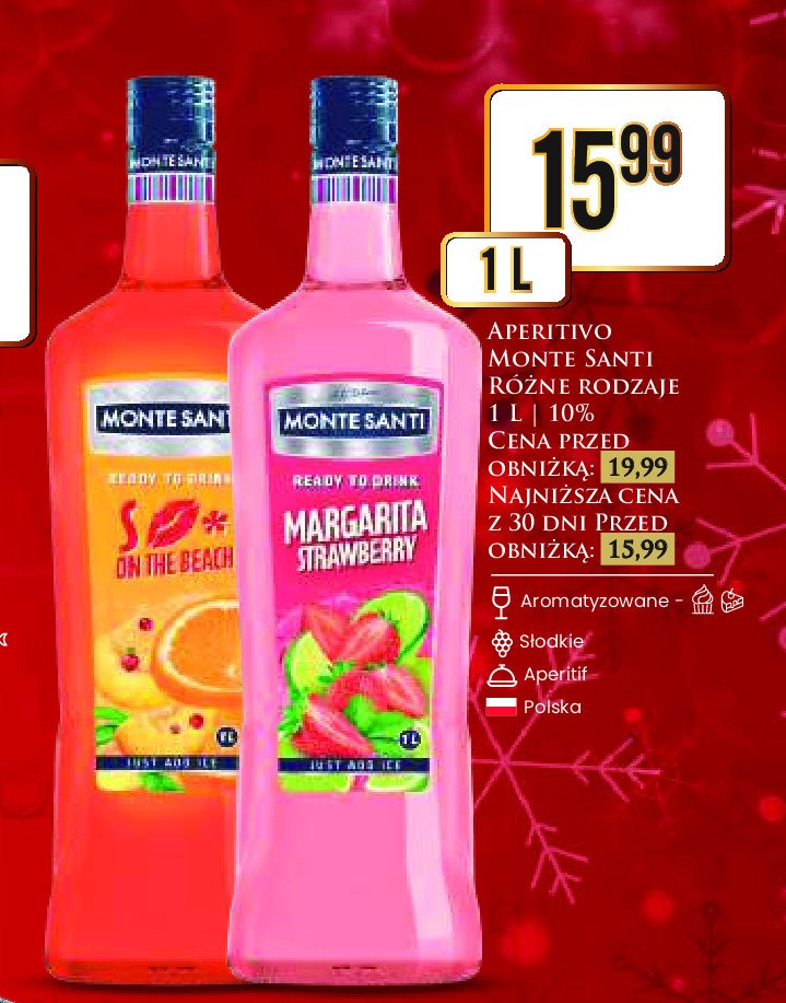 Vermouth Monte santi margarita strawberry promocja w Dino