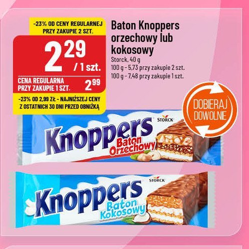 Baton kokosowy Knoppers promocja w POLOmarket