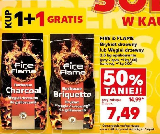 Węgiel drzewny Fire & flame promocja