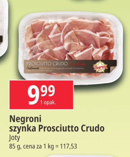 Prosciutto crudo NEGRONI promocja