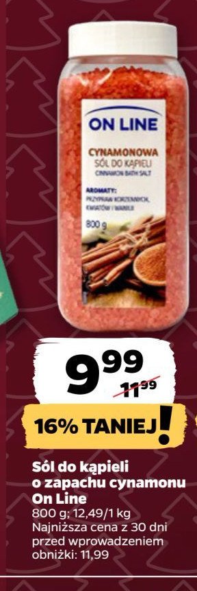 Sól do kąpieli cynamonowa On line promocja w Netto