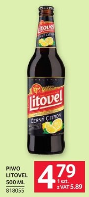 Piwo Litovel Černý Citron 500 ml promocja w Selgros