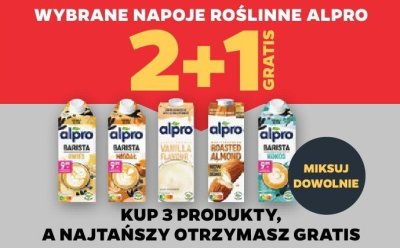 Napój roślinny 2+1 GRATIS promocja w Netto