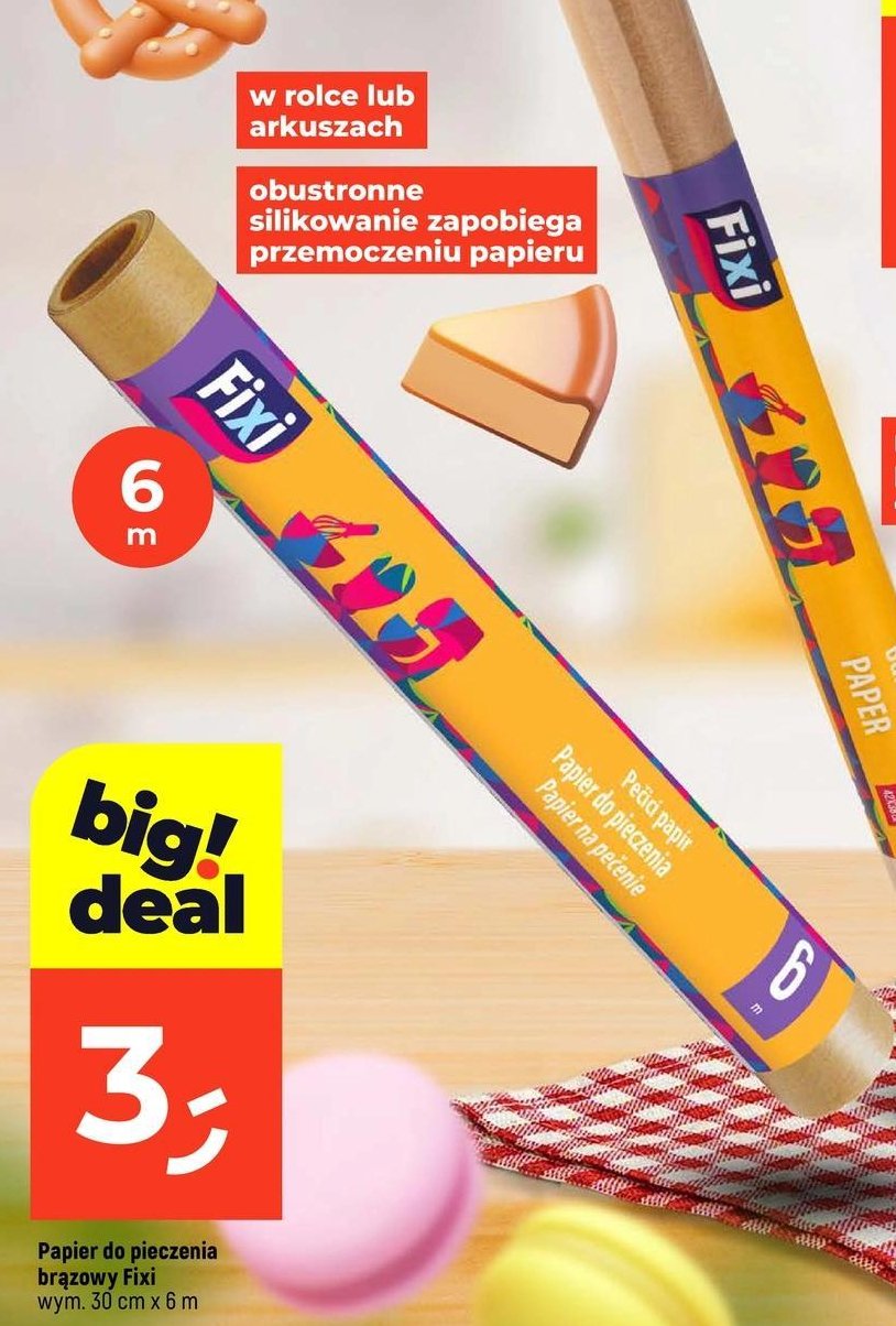 Papier do pieczenia 6m Fixi promocja w Dealz