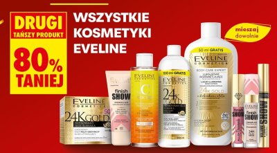 Wszystkie kosmetyki Eveline DRUGI -80% promocja w Biedronka