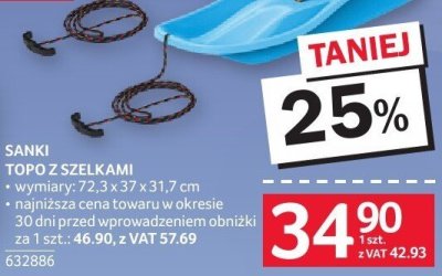 Sanki TOPO 2 SZKLKAMI promocja w Selgros