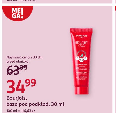 Baza pod podkład Bourjois healthy mix promocja w Rossmann