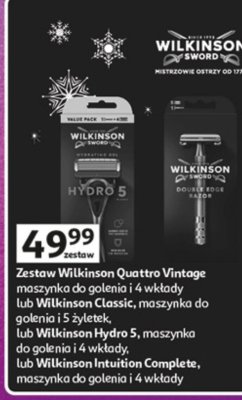 Zestaw Wilkinson Quattro Vintage maszynka do golenia i 4 wkłady promocja w Auchan