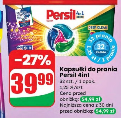 Kapsułki do prania Persil 4in1 Color promocja w Dino