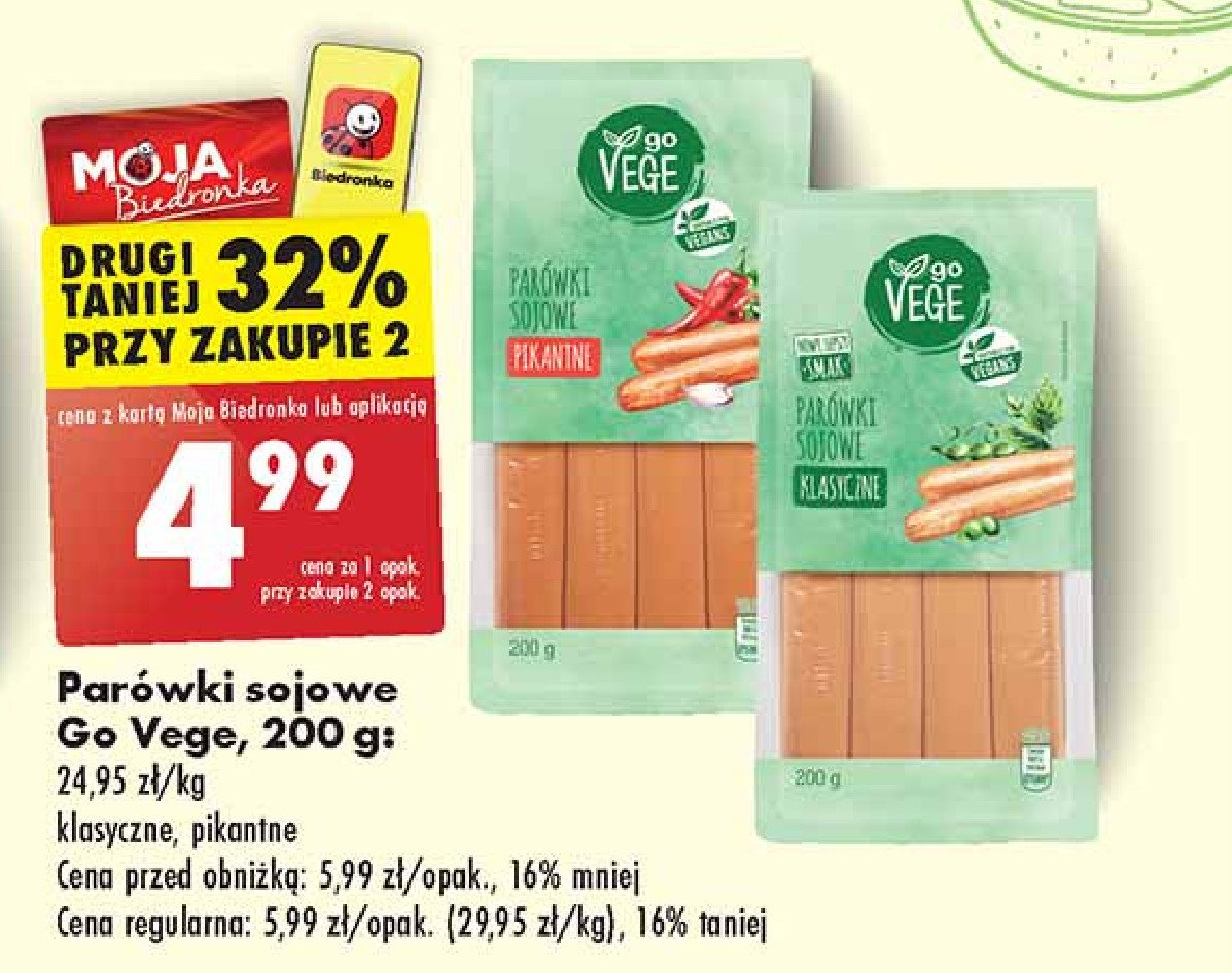 Parówki sojowe classic Govege promocja