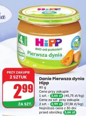 Danie Pierwsza dynia Hipp promocja w Dino