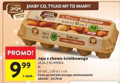 Jaja z chowuściółkowego JAJA Z KURNIKA M promocja w Intermarche