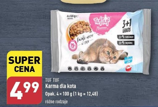 Karma dla kota kotleciki mięsne w sosie Tuf tuf promocja