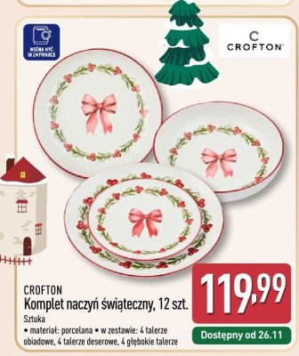 Komplet naczyń świąteczny, 12 szt. promocja w Aldi