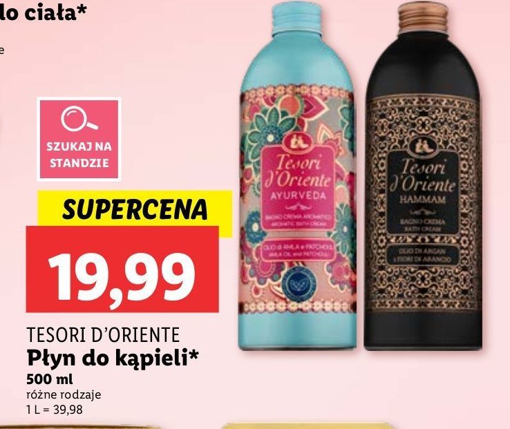 Płyn do kąpieli ayurveda Tesori d'oriente promocja