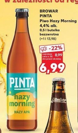 Piwo Pinta hazy morning promocja w Kaufland