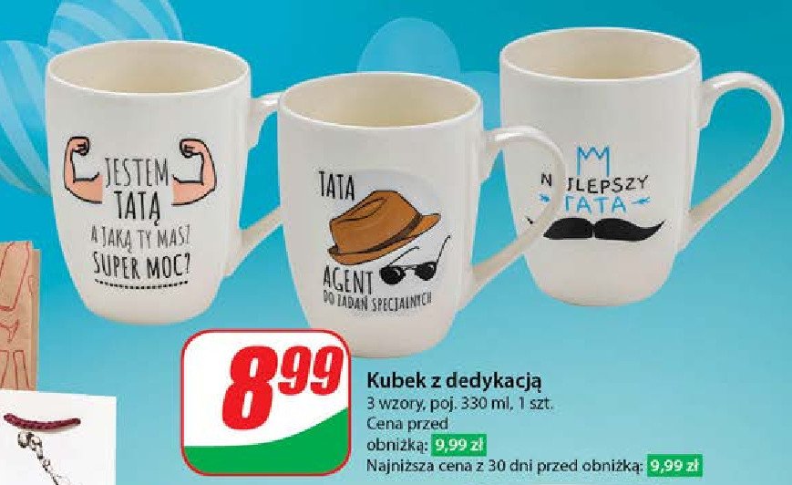 Kubek porcelanowy 330 ml dla taty promocja w Dino