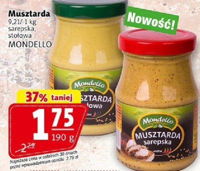 Musztarda sarepska, stołowa MONDELLO promocja w Prim Market