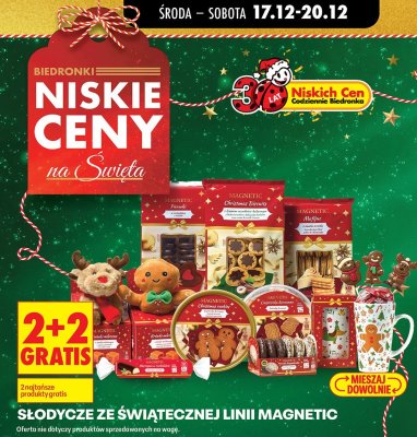 Słodycze ze świątecznej linii Magnetic promocja w Biedronka