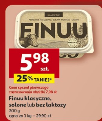 Finuu klasyczne, solone lub bez laktozy promocja w Auchan