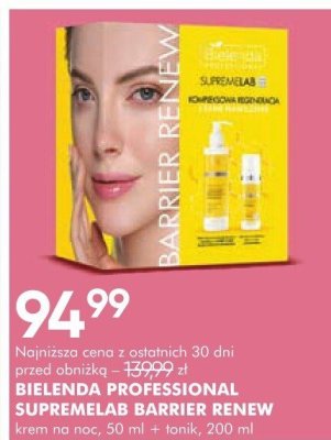 Zestaw kosmetyków BIELENDA PROFESSIONAL SUPREMELAB BARRIER RENEW krem na noc, 50 ml + tonik, 200 ml promocja w Super-Pharm